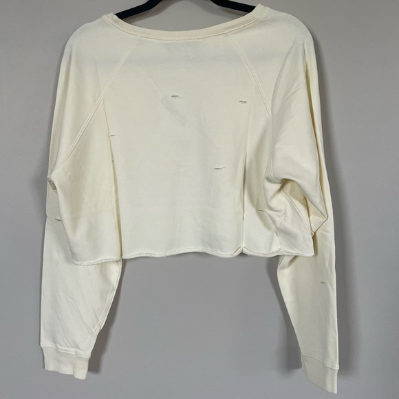 Blue B Collection Football Game Day Distressed Crop Sweater with Rhinestones - M - Picture 2 of 9